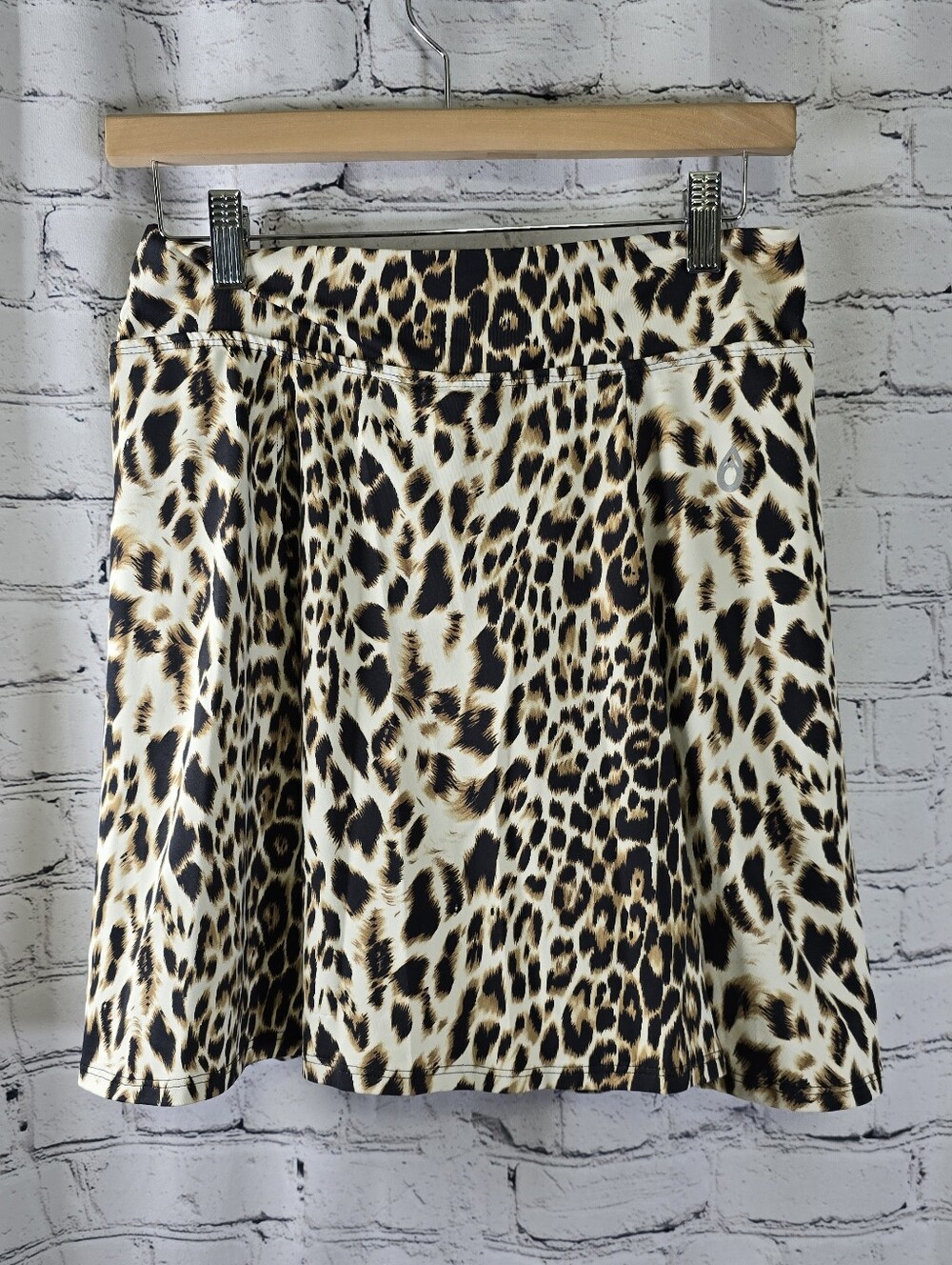 Dona Jo Tennis Pickleball Leopard Print Skirt‎ Skort Size 2 - Large